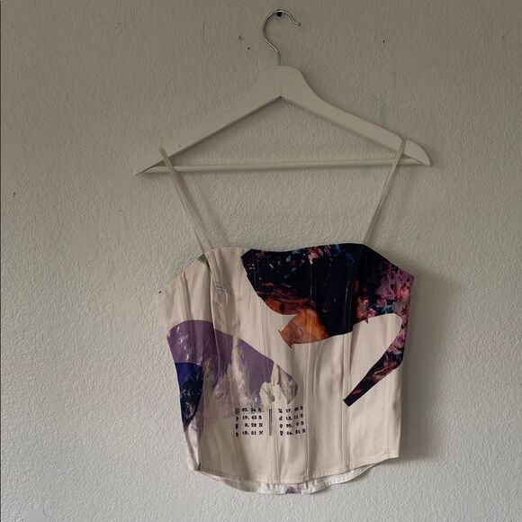 Miaou x Urban Outfitters Abstract Print Corset - Picture 2 of 6
